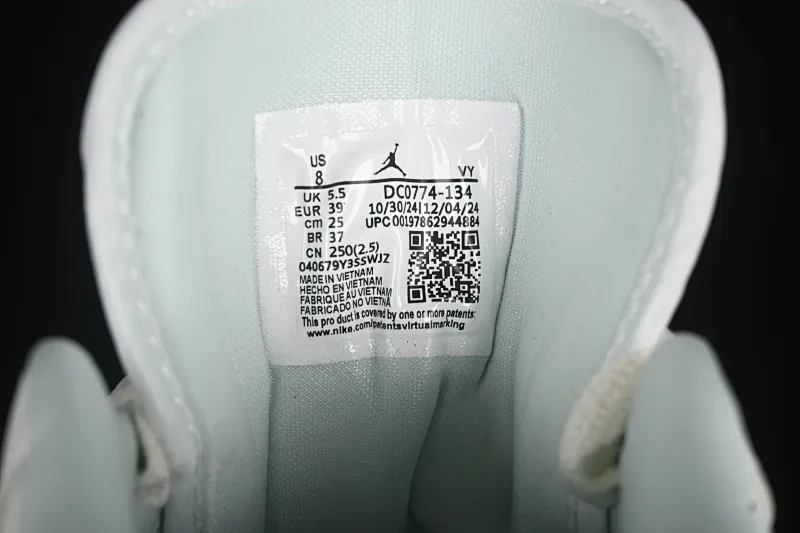 All categories Air Jordan Jordan series basketball shoes Air Jordan 1 Low Air Jordan 1 Low AJ1 Joe 1 white mint green low-top cultural and leisure sports sneakers DC0774-134